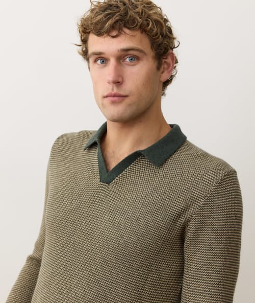 on model image of Liam Sweater Polo