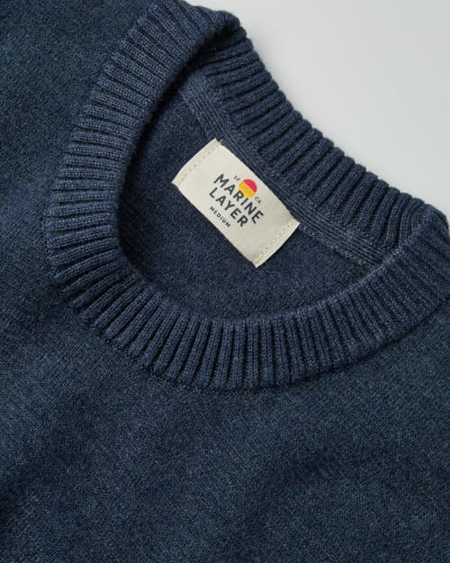 laydown detail image of Chevron Varsity Crew Sweater