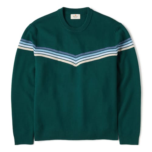 laydown image of Chevron Varsity Crew Sweater