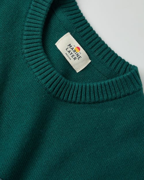 laydown detail image of Chevron Varsity Crew Sweater