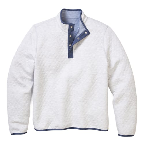 laydown image of Corbet Quilted Reversible Pullover