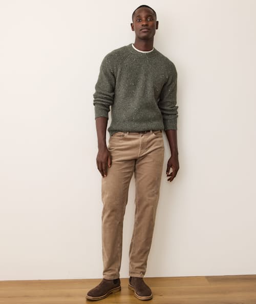 on model image of Inverness Crew Sweater