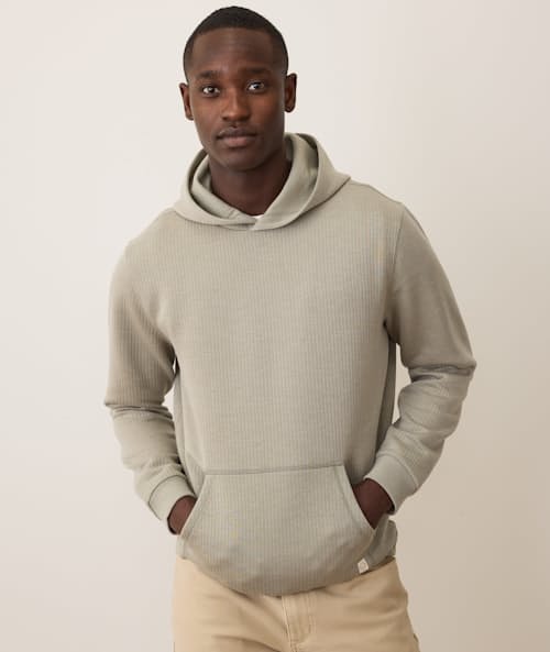 on model image of Corbet Quilted Hoodie
