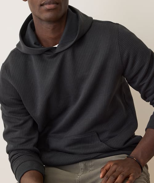 on model image of Corbet Quilted Hoodie