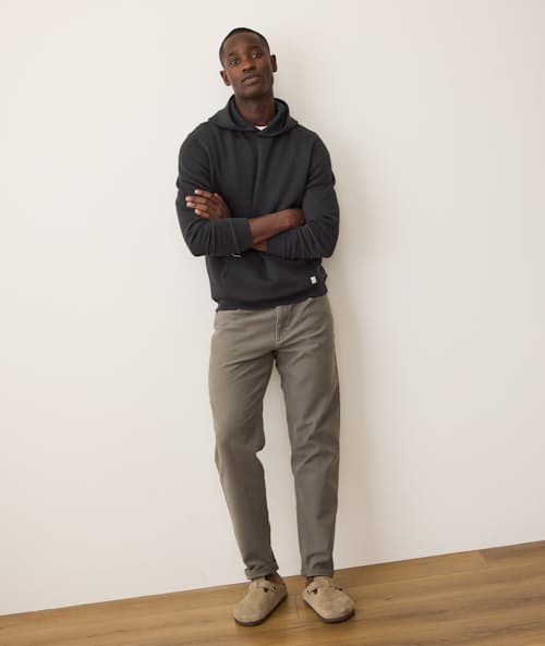 on model image of Corbet Quilted Hoodie