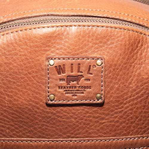 laydown detail image of Oscar Leather Backpack