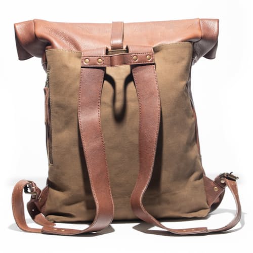 laydown image of Roll Top Backpack