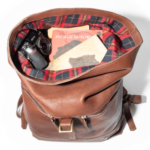 laydown image of Roll Top Backpack