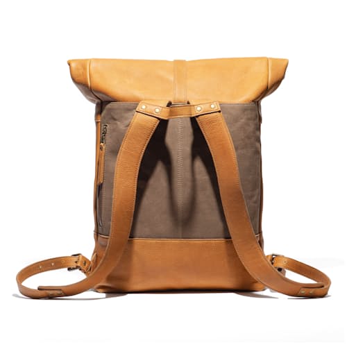 laydown image of Roll Top Backpack