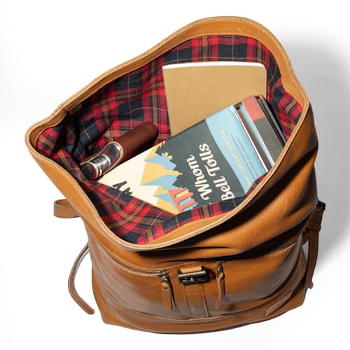 laydown image of Roll Top Backpack