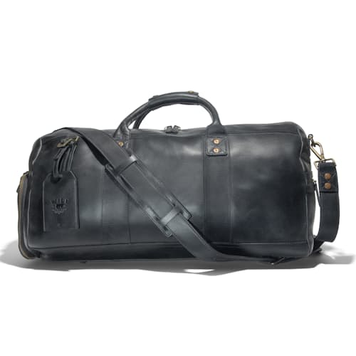 laydown image of Leather Atticus Shoe Duffle
