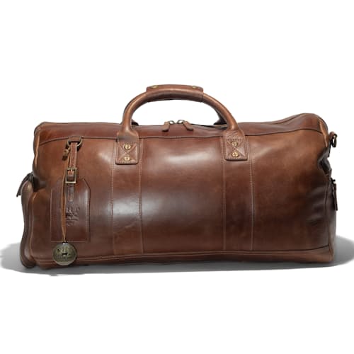 laydown image of Leather Atticus Shoe Duffle