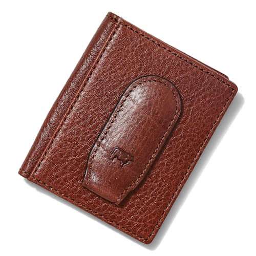laydown image of Classic Front Pocket Wallet w/Clip