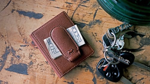 lifestyle image of Classic Front Pocket Wallet w/Clip