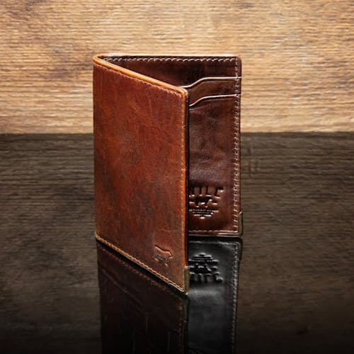 on model image of Tradesman Slim Wallet