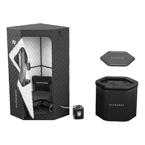 laydown image of Ultimate Recovery Bundle Pro: SAUNABOX® + PlungeBox Pro