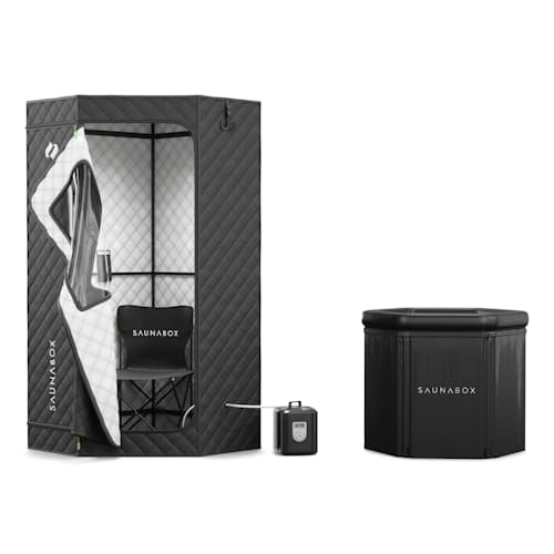 laydown image of Ultimate Recovery Bundle Pro: SAUNABOX® + PlungeBox Pro