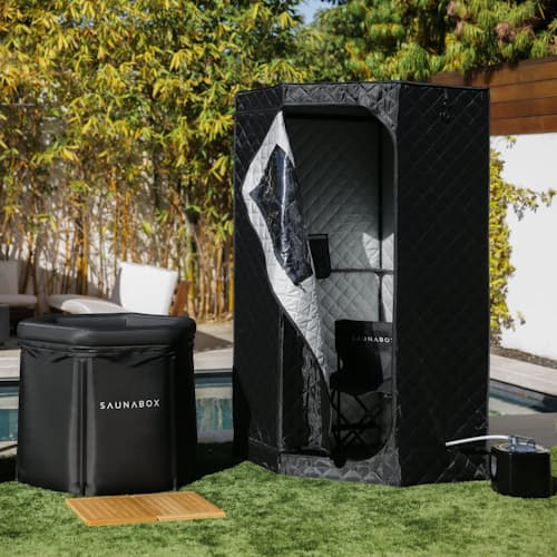 lifestyle image of Ultimate Recovery Bundle Pro: SAUNABOX® + PlungeBox Pro