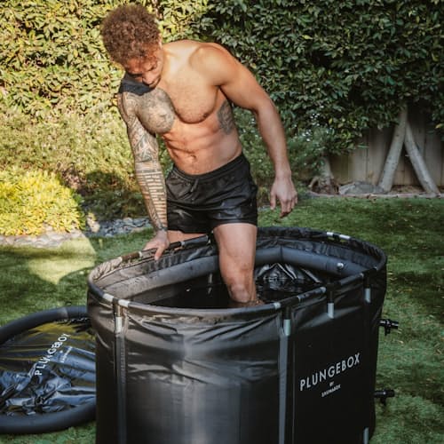 lifestyle image of PlungeBox XL: Lay-Flat Cold Tub