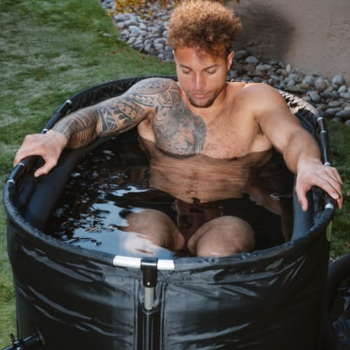 lifestyle image of PlungeBox XL: Lay-Flat Cold Tub