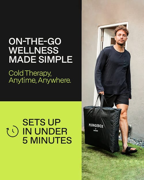 lifestyle image of PlungeBox XL: Lay-Flat Cold Tub