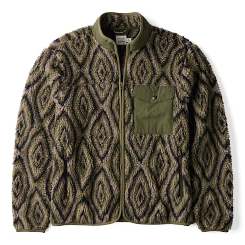 laydown image of Retro Pile Fleece Jacket