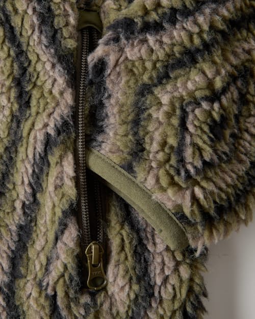 laydown detail image of Retro Pile Fleece Jacket