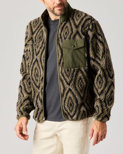 lifestyle image of Retro Pile Fleece Jacket