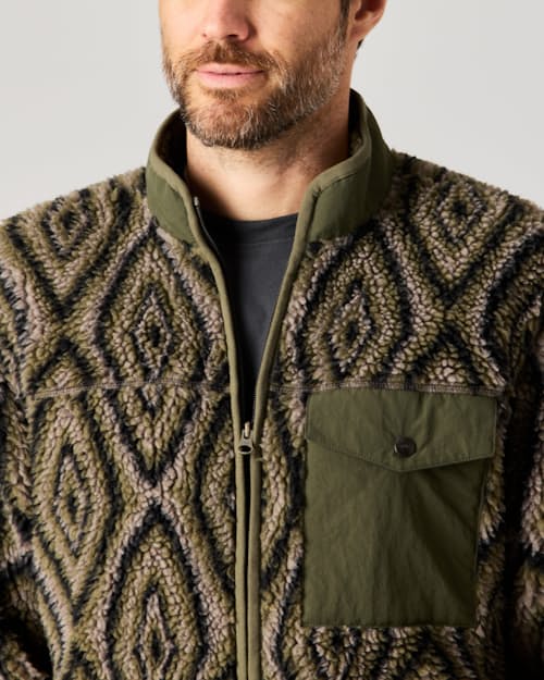 lifestyle image of Retro Pile Fleece Jacket