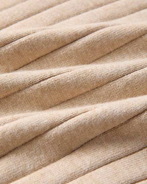 laydown detail image of Short Sleeve Cotton Cashmere Drop Rib Polo