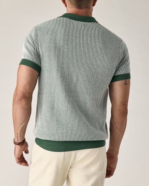 on model image of Cotton Cashmere Goleta Polo