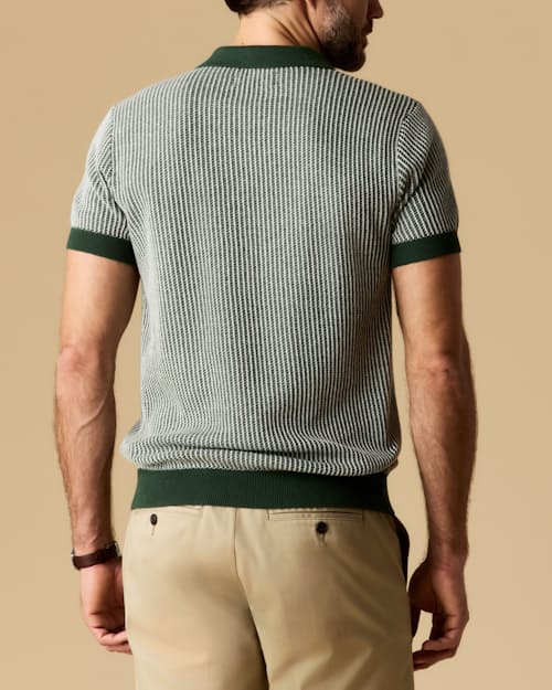 lifestyle image of Short Sleeve Cotton Cashmere Goleta Polo