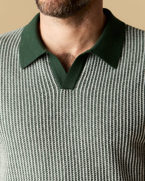 lifestyle image of Short Sleeve Cotton Cashmere Goleta Polo