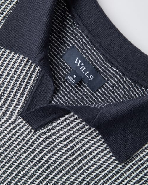laydown detail image of Short Sleeve Cotton Cashmere Goleta Polo