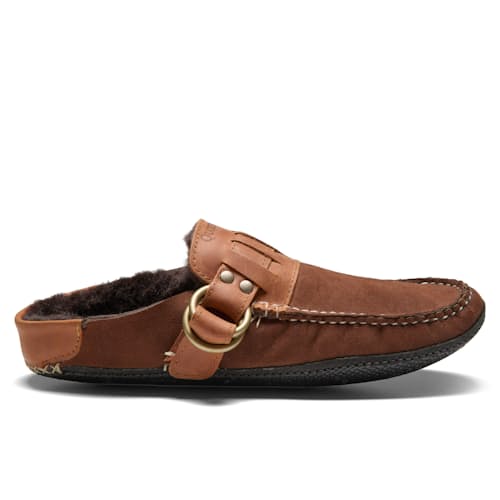 laydown image of Huckberry x Quoddy Ring Mule Shearling Slipper