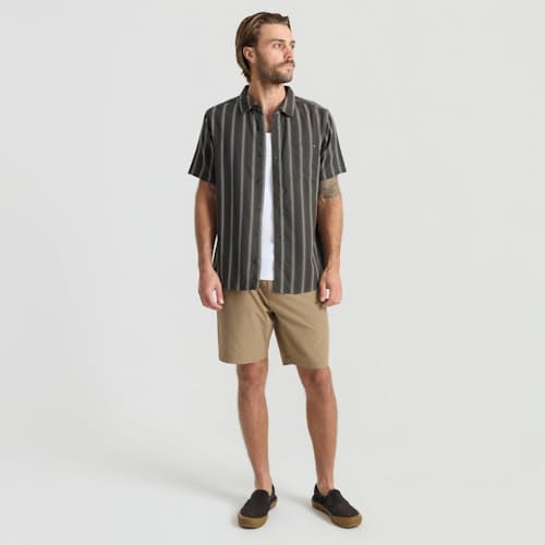 on model image of Crosswinds Short Sleeve Shirt