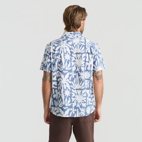 on model image of Journey Short Sleeve Shirt