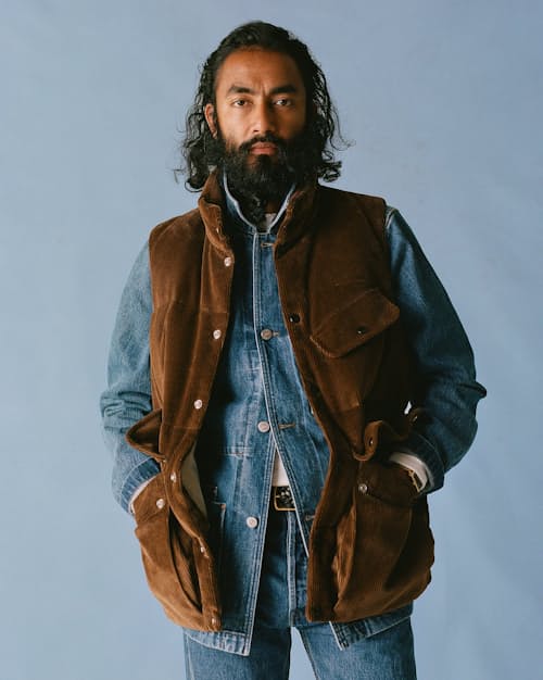 on model image of Work Chore Jacket