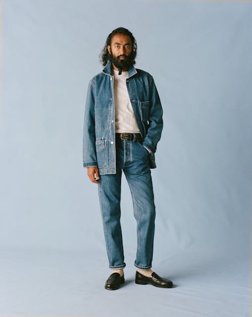 on model image of Work Chore Jacket