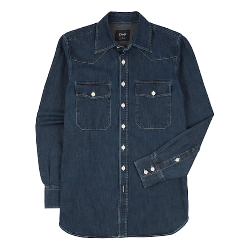 laydown image of Denim Western Shirt