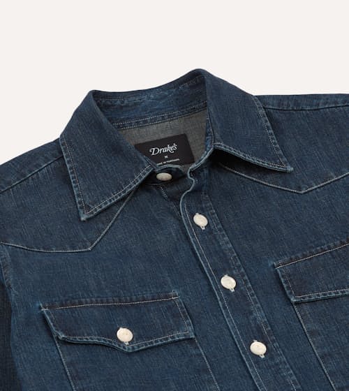 laydown detail image of Denim Western Shirt