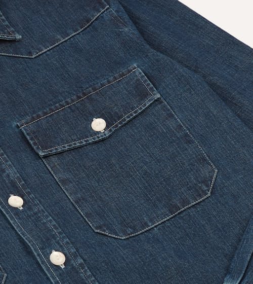 laydown detail image of Denim Western Shirt