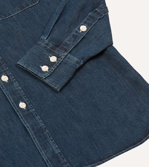 laydown detail image of Denim Western Shirt
