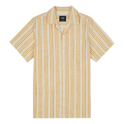 laydown image of Block Short Sleeve Camp Collar Shirt