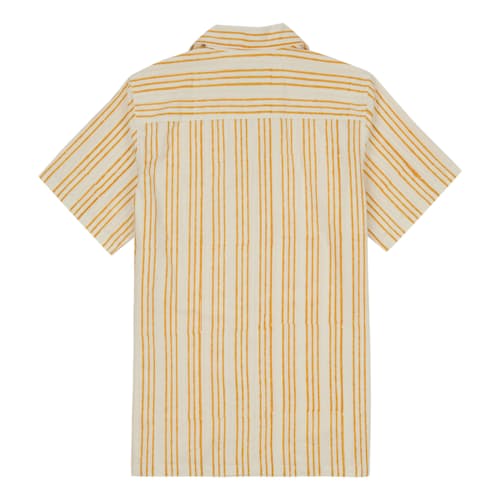 laydown image of Block Short Sleeve Camp Collar Shirt