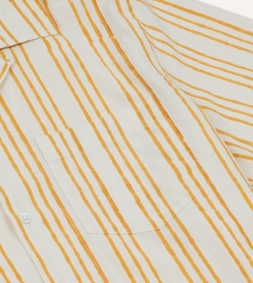 laydown detail image of Block Short Sleeve Camp Collar Shirt