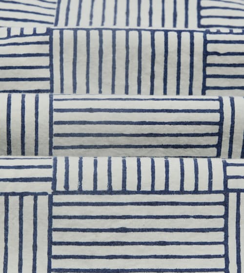 laydown detail image of Block Short Sleeve Camp Collar Shirt