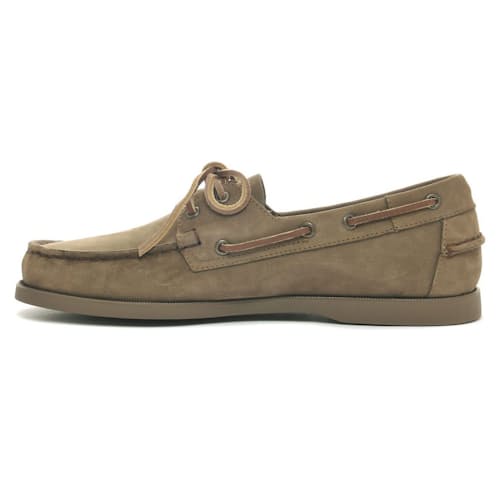 laydown image of Docksides Portland Nubuck Boat Shoe