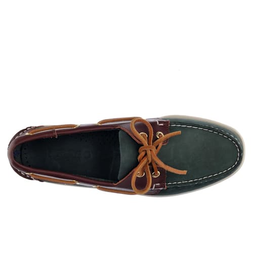 laydown image of Portland Spinnaker Nubuck Boat Shoe