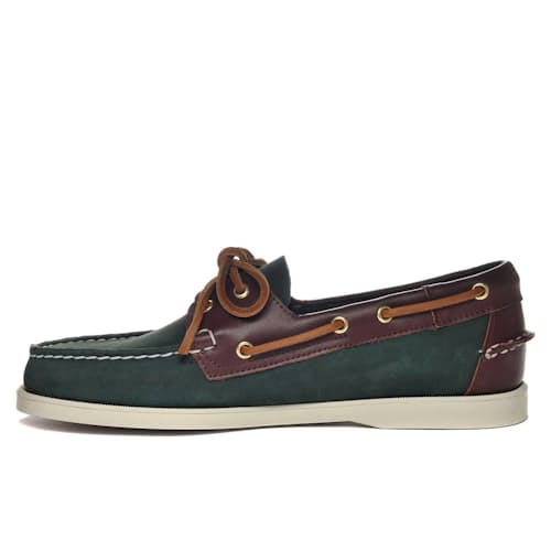 laydown image of Portland Spinnaker Nubuck Boat Shoe